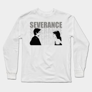 severance series Adam Scott and Britt Lower fan works graphic design by ironpalette Long Sleeve T-Shirt